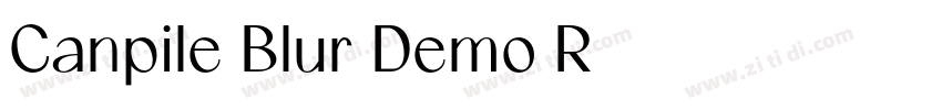 Canpile Blur Demo R字体转换